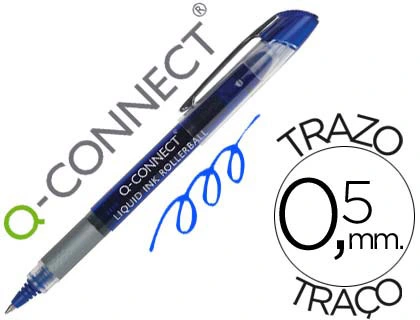 [72036] Rotulador q-connect roller ball azul 0,5 mm