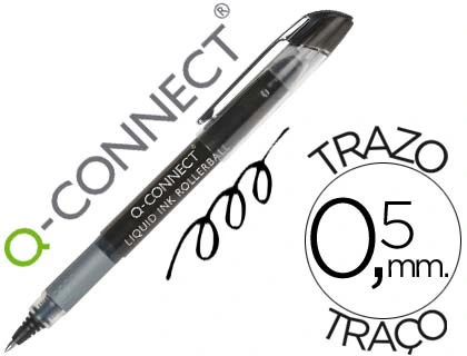 [72035] Rotulador q-connect roller ball negro 0,5 mm