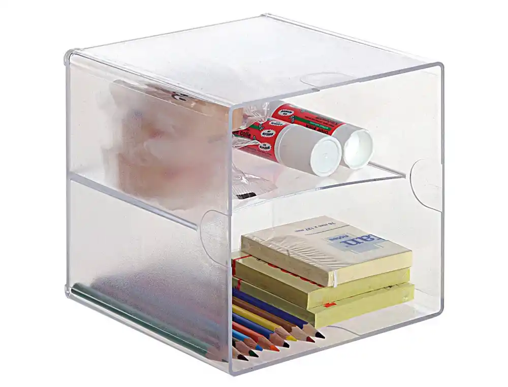 Archicubo archivo 2000 con 2 separadores organizador modular plastico 155x155x155 mm