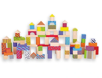 Juego andreutoys bloques maderas 100 piezas 22,5x22 cm
