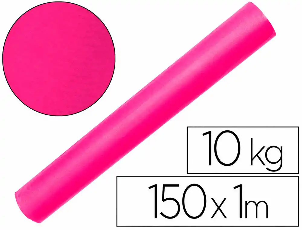[68200] Papel kraft verjurado liderpapel fucsia ancho 1 m longitud 150 m gramaje 65 gr peso 10 kg