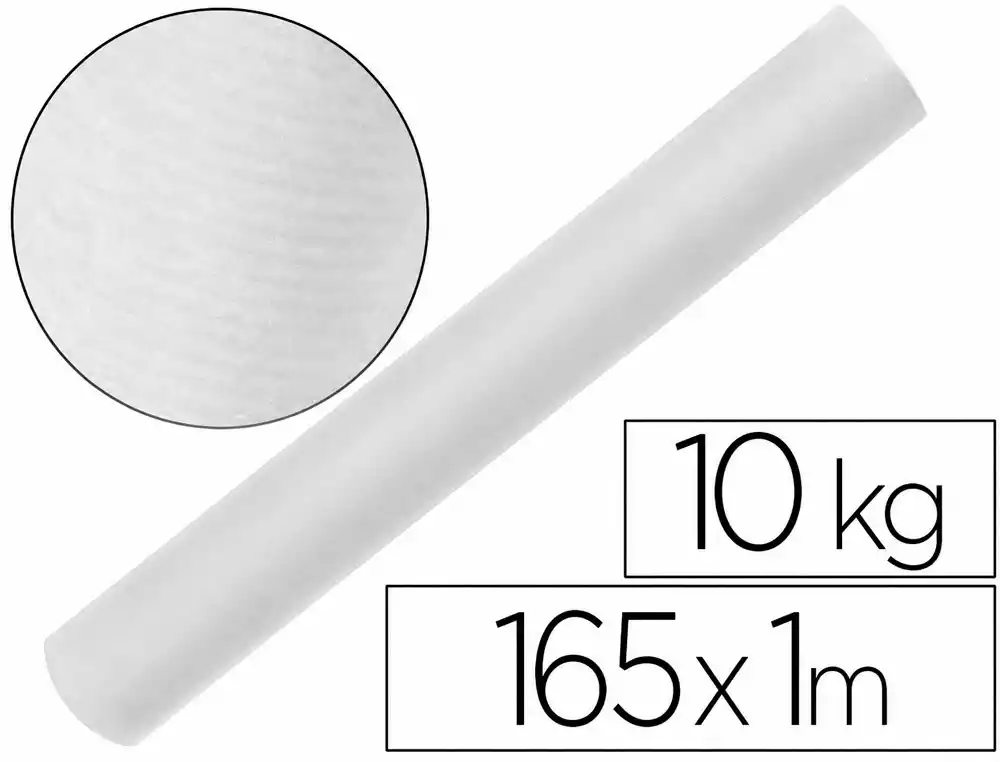 [68199] Papel kraft verjurado liderpapel blanco ancho 1 m longitud 165 m gramaje 60 gr peso 10 kg