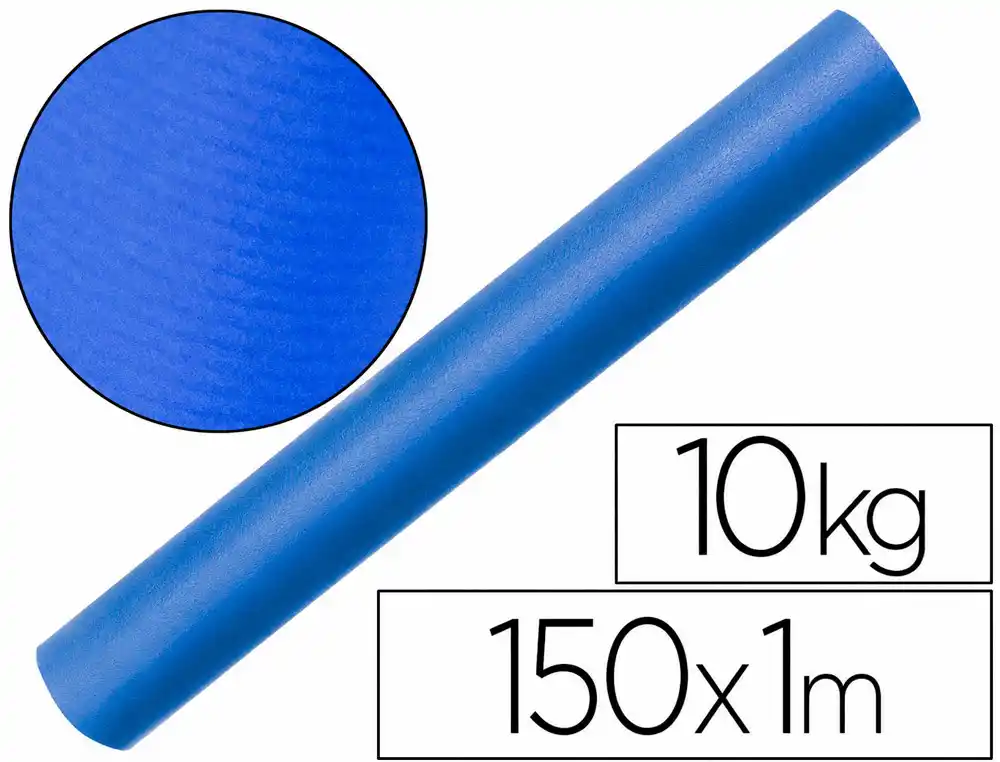 [68198] Papel kraft verjurado liderpapel azul ancho 1 m longitud 150 m gramaje 65 gr peso 10 kg