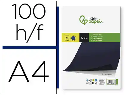 [63651] Papel carbon liderpapel film azul din a4 caja de 100 hojas