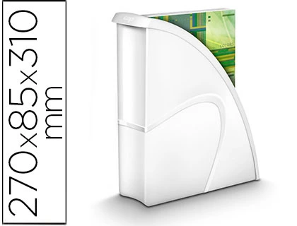 [63198] Revistero cep plastico uso vertical / horizontal blanco 85x270x310 mm