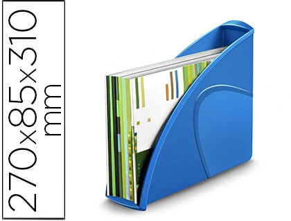 [63197] Revistero cep plastico uso vertical / horizontal azul 85x270x310 mm