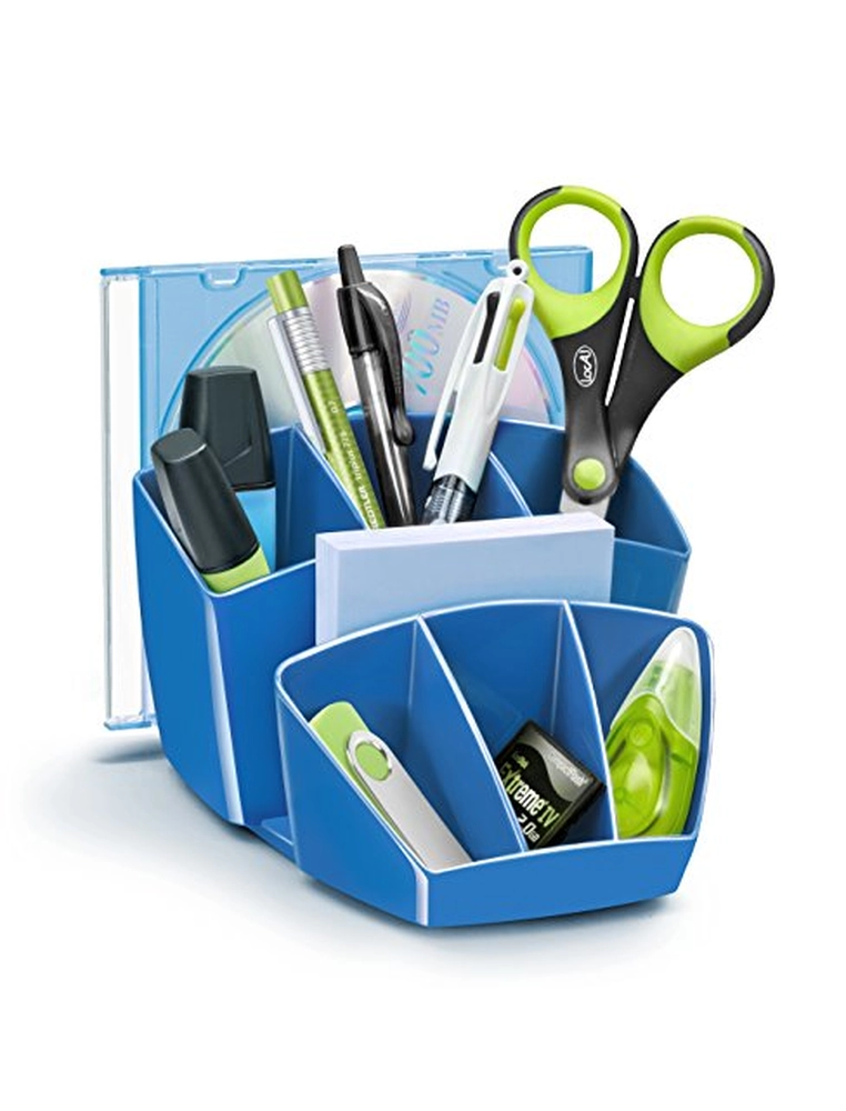 [63192] Organizador sobremesa cep 8 compartimentos plastico azul 143x158x93 mm
