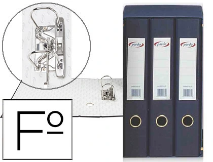 [63093] Modulo pardo 3 archivadores de palanca folio 2 anillas 40 mm azul 350x200x300 mm