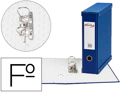 [63092] Modulo pardo 1 archivador de palanca folio 2 anillas 70 mm azul 350x100x290 mm