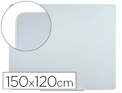 Pizarra blanca bi-office cristal magnetica 150x120 cm