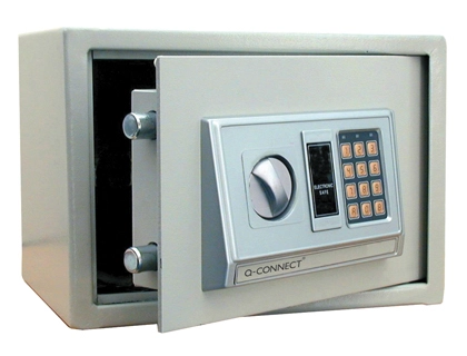 [62847] Caja de seguridad q-connect electronica clave digital capacidad 10l con accesorios fijacion 310x200x200 mm