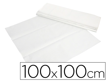 [59944] Mantel de papel blanco en hojas 100x100 cm caja de 400 unidades