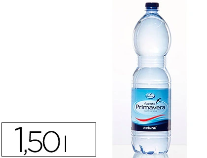 Agua mineral natural fuente primavera botella de 1,5 l
