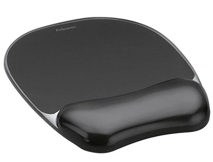 Alfombrilla para raton fellowes negra con reposamuñeca de gel