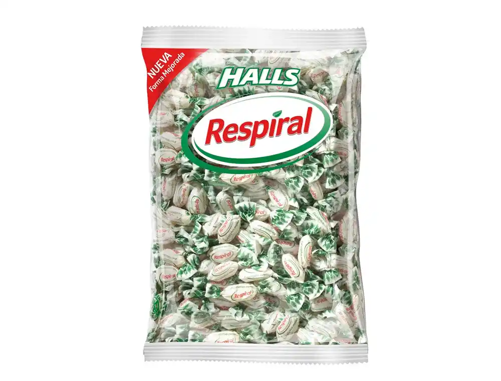 Caramelos halls respiral sabor menta eucalipto bolsa de 1 kg