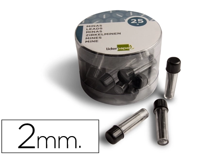 [57355] Minas liderpapel grafito 2 mm para compas tubo de 3 minas