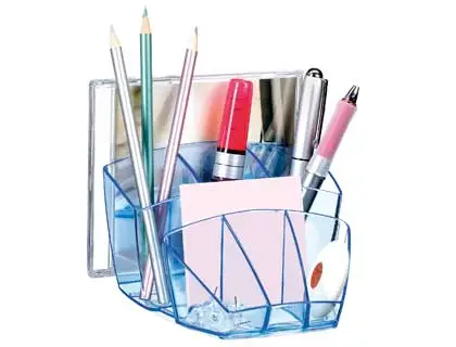 [57176] Organizador sobremesa cep confor ice blue plastico transparente celeste