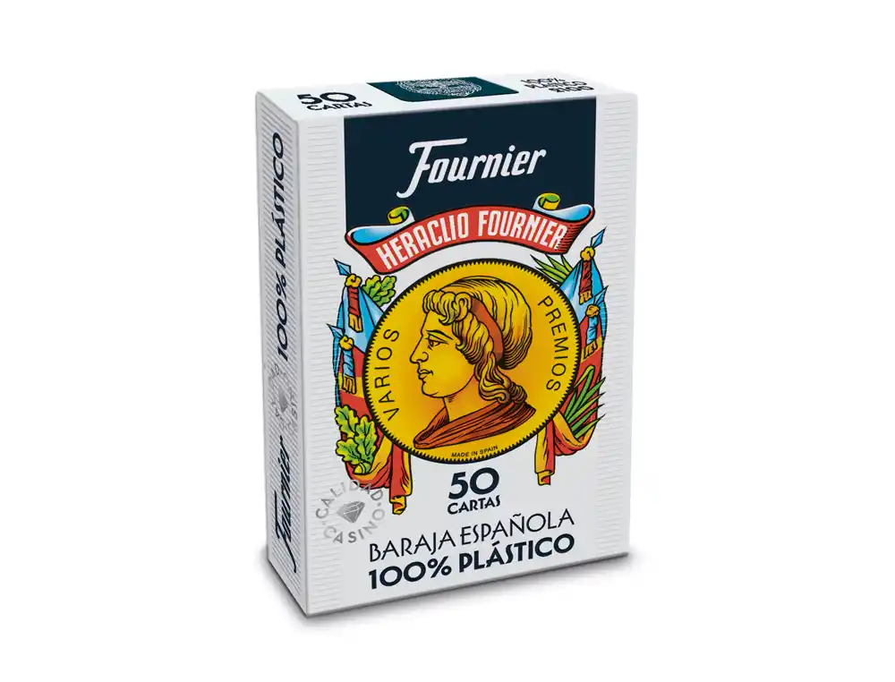 [54728] Baraja fournier española 100% plastico 50 cartas