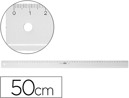 [52840] Regla m+r 50 cm plastico transparente