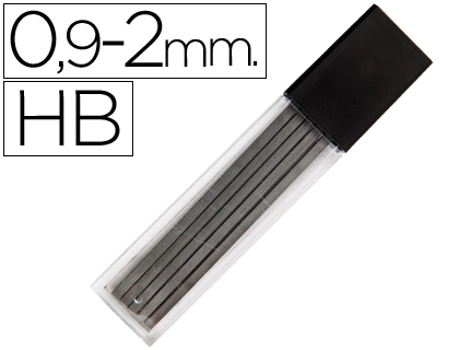 [52404] Minas liderpapel grafito rectangulares 2x0,9 mm hb tubo de 12 minas