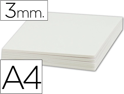 [51898] Carton pluma liderpapel blanco doble cara din a4 espesor 3 mm