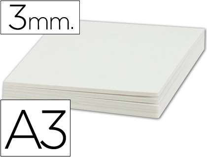 [51897] Carton pluma liderpapel blanco doble cara din a3 espesor 3 mm