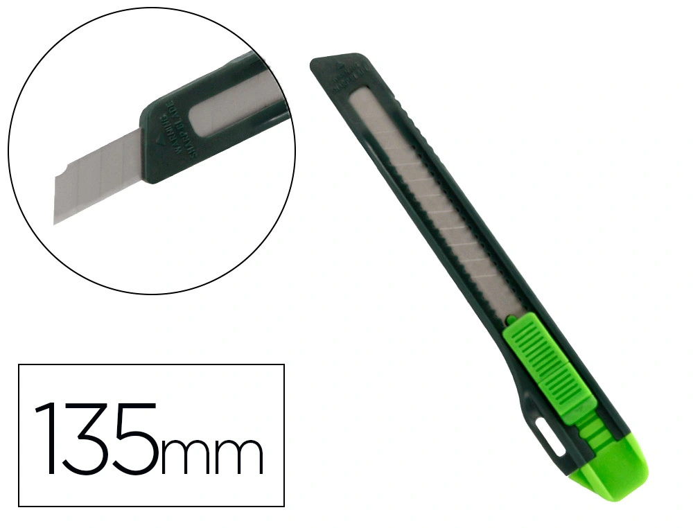 [49129] Cuter q-connect plastico estrecho con asa para colgar cuchilla 9 mm xd-07 blister 1 unidad