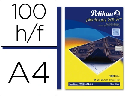 [48751] Papel carbon pelikan azul din a4 caja de 100 hojas