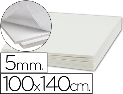 [48377] Carton pluma liderpapel blanco adhesivo 1 cara 100x140 cm espesor 5 mm