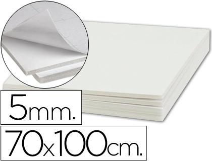 [48376] Carton pluma liderpapel blanco adhesivo 1 cara 70x100 cm espesor 5 mm