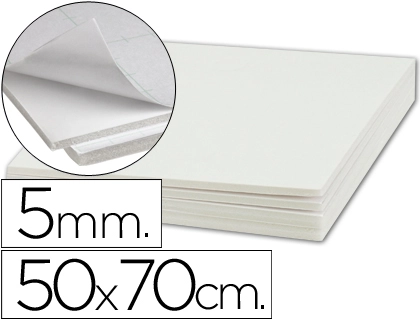 [48374] Carton pluma liderpapel blanco adhesivo 1 cara 50x70 cm espesor 5 mm