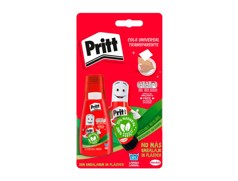 [48205] Pegamento cola universal pritt transparente bote de 100 g