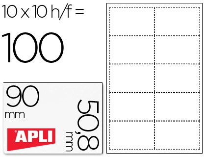 [46816] Tarjeta de visita apli microperforada 200 g acabado mate 90x50,8mm impresora ink-jet y laser