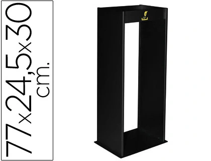 [46736] Cenicero metalico con rejilla para arena negro 77x24,5x30 cm