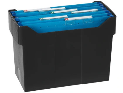 [46721] Soporte para carpetas colgantes archivo 2000 archivox poliestireno negro capacidad 20 carpetas din a4