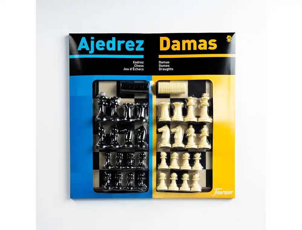 Ajedrez con damas tablero grande 41x40x4,6 cm