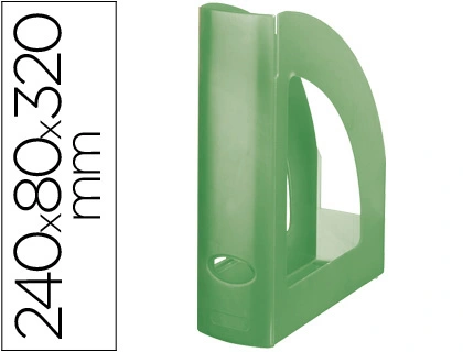 [43605] Revistero plastico q-connect verde translucido