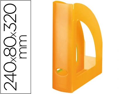 [43603] Revistero plastico q-connect naranja translucido
