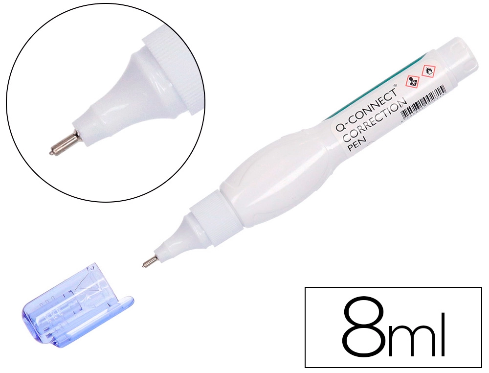 [43345] Corrector q-connect lapiz con punta metalica 8 ml