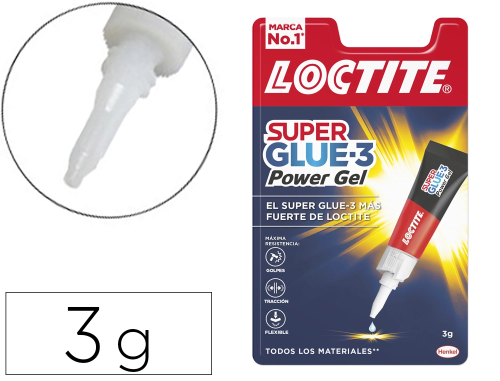 [42530] Pegamento loctite power gel 3 g adhesivo instantaneo unidad