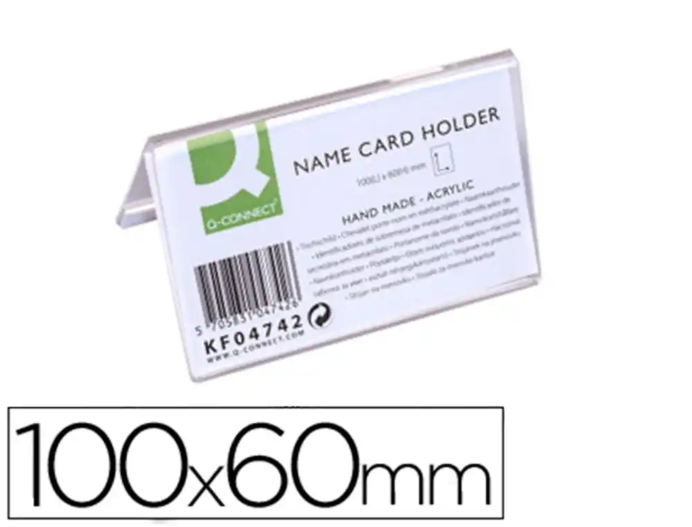 [39939] Identificador sobremesa q-connect metacrilato 100x60 mm ref.5729