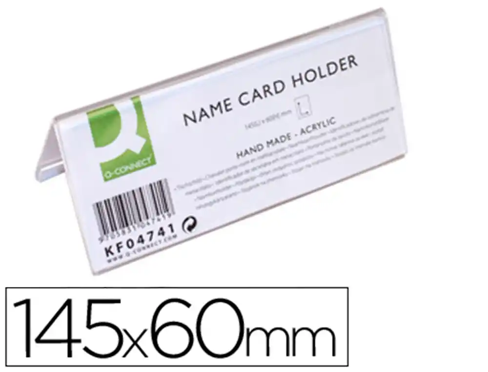 [39938] Identificador sobremesa q-connect metacrilato 145x60 mm ref.5728
