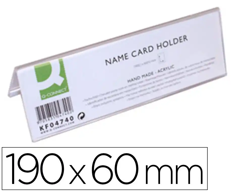[39937] Identificador sobremesa q-connect metacrilato 190x60 mm ref.5727