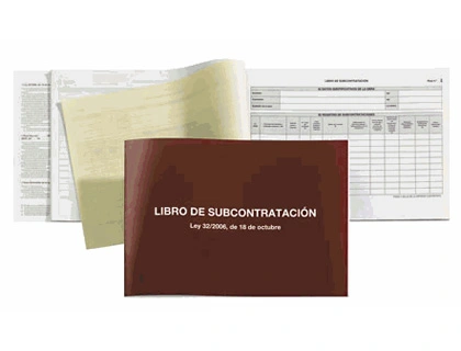 Libro miquelrius subcontratacion din a4 apaisado 10 juegos de 3 hojas texto en catalan