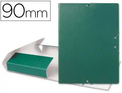 Carpeta proyectos liderpapel folio lomo 90mm carton gofrado verde