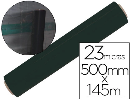 [36499] Film extensible q-connect manual ancho 500 mm largo 145 m espesor 23 micras negro