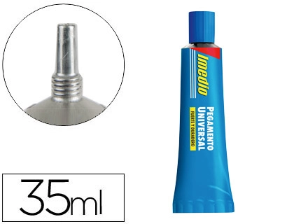 [36467] Pegamento imedio universal transparente banda azul 35 ml unidad