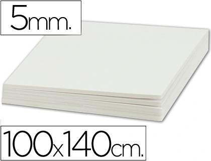 [35835] Carton pluma liderpapel blanco doble cara 100x140cm espesor 5 mm