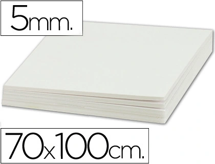 [35833] Carton pluma liderpapel blanco doble cara 70x100cm espesor 5 mm