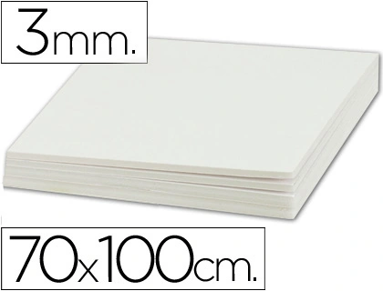 [35832] Carton pluma liderpapel blanco doble cara 70x100cm espesor 3mm